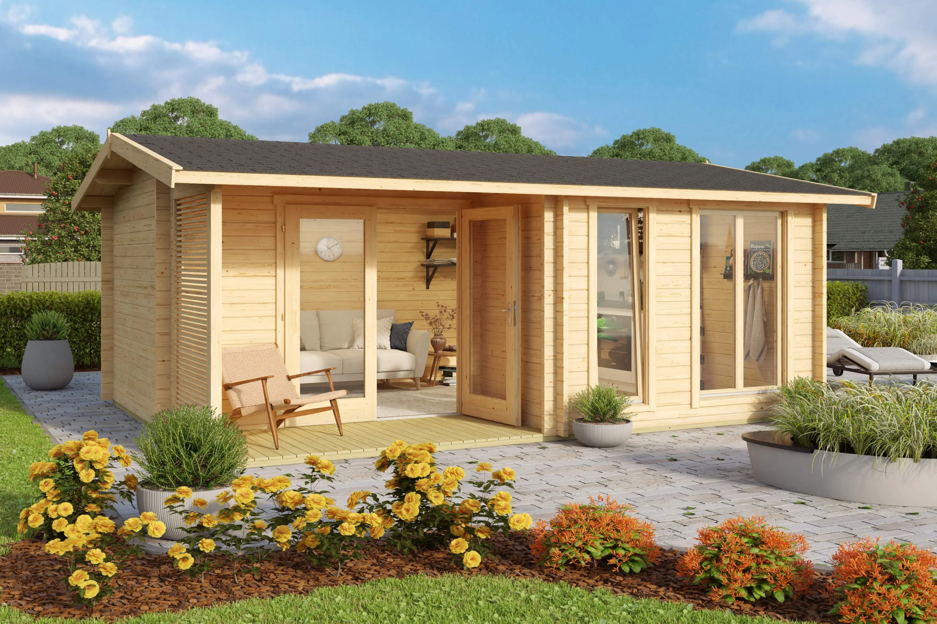 Tuinhuis Brighton 44 520 x 370 cm - Afbeelding 4